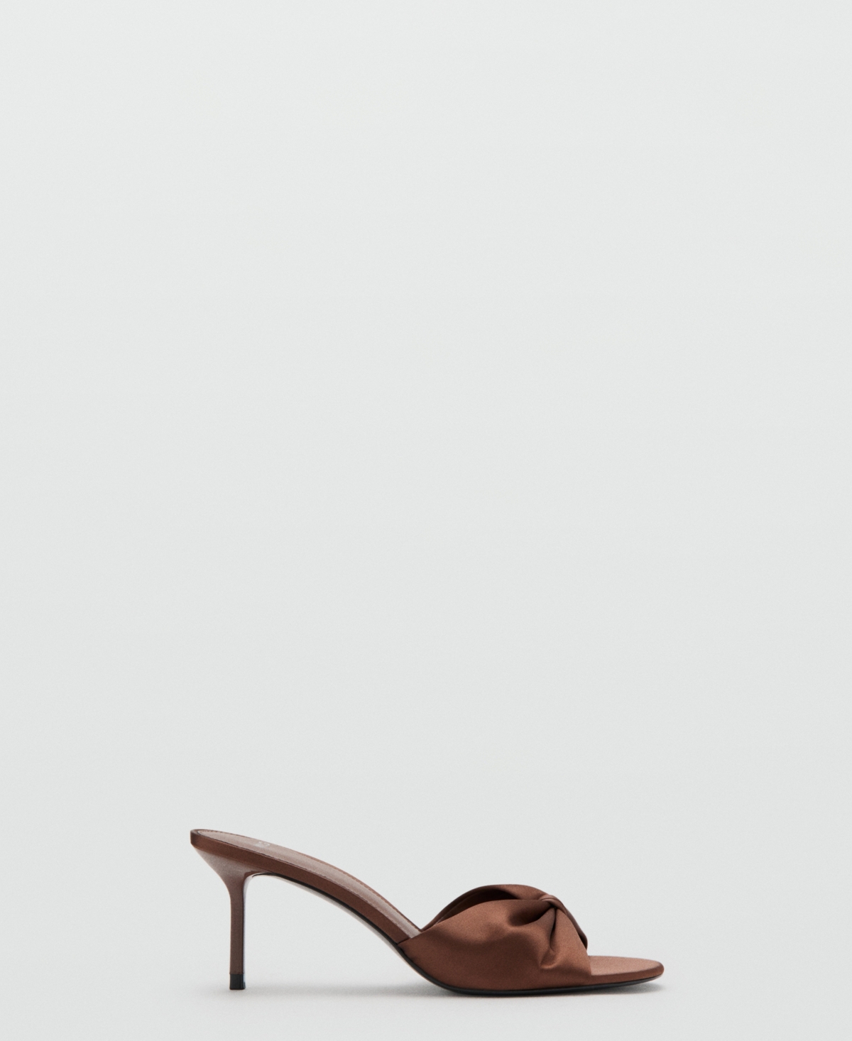 Mango Women's Satin-Finish Bow Sandals