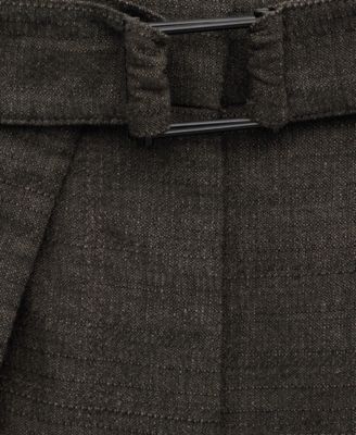 Women's Belt Pleated Pants