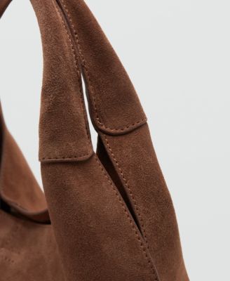 Women's Stitching Detail Suede Shoulder Bag