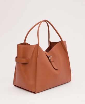Women's Leather Maxi Shopper Bag