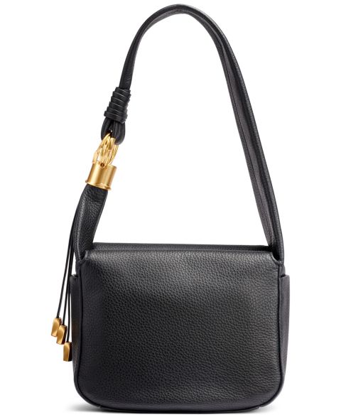 Женская сумка Donna Karan New York Tartan Shoulder Handbag, цвет: Чёрный / Золотой