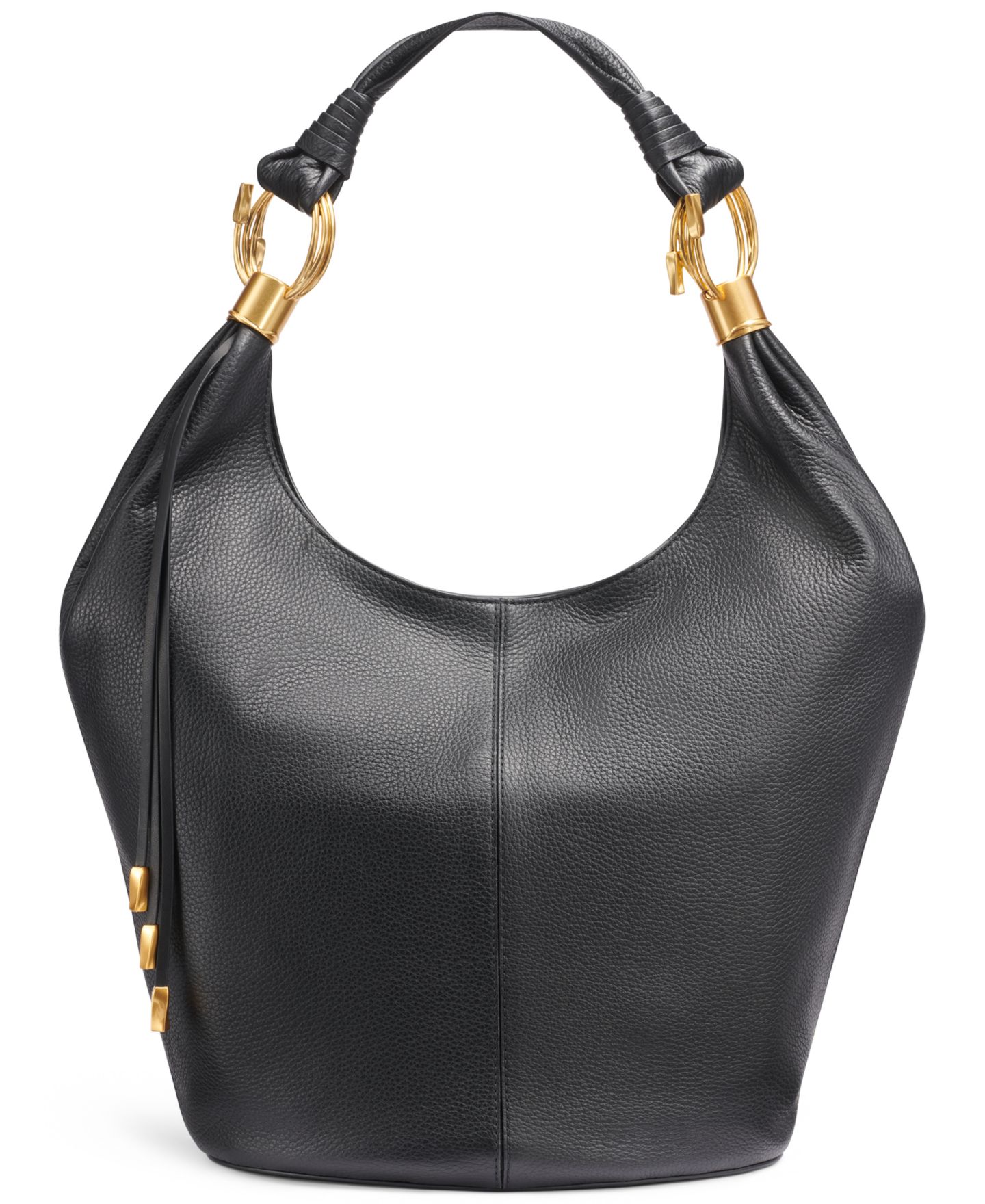 Женская сумка Donna Karan New York Tartan Extra-Large Hobo Handbag, цвет: Чёрный / Золотой — фото 1