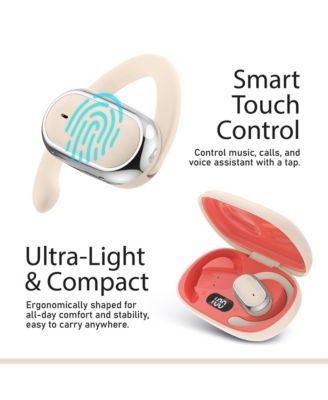 Open Ear Wireless Earbuds with Smart Digital Display and Over Ear Hooks