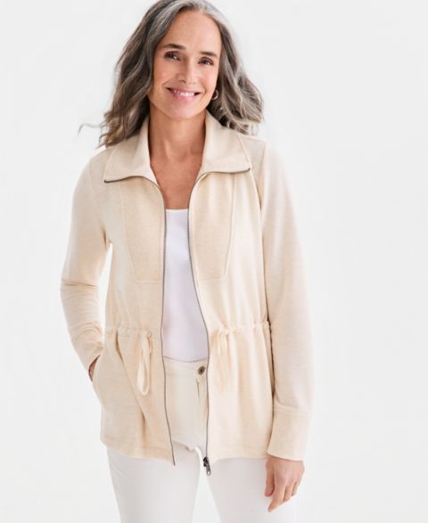 Женские куртки Style & Co LuxSoft French Terry Zip Jacket