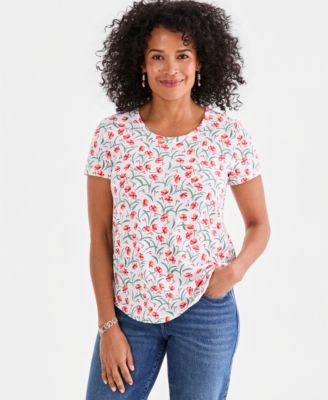 Women's Printed Short-Sleeve Crewneck T-Shirt
