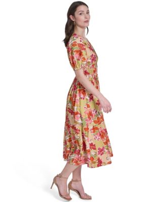 pleated flared dress Desert Sand Fit and Flare Pleated Mini Dress main image 0
