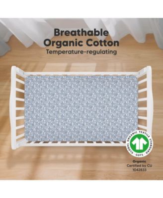 2pk Soothe Fitted Crib Sheets Neutral, Baby Crib Sheets, Fits Standard Nursery Baby Mattress