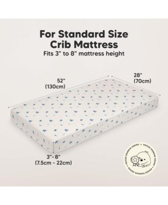 2pk Soothe Fitted Crib Sheets Neutral, Baby Crib Sheets, Fits Standard Nursery Baby Mattress