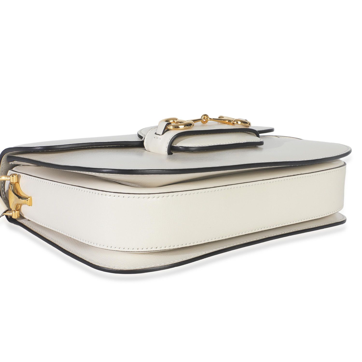 Mystic White Azalea Calfskin Horsebit Small 1955 Shoulder Bag