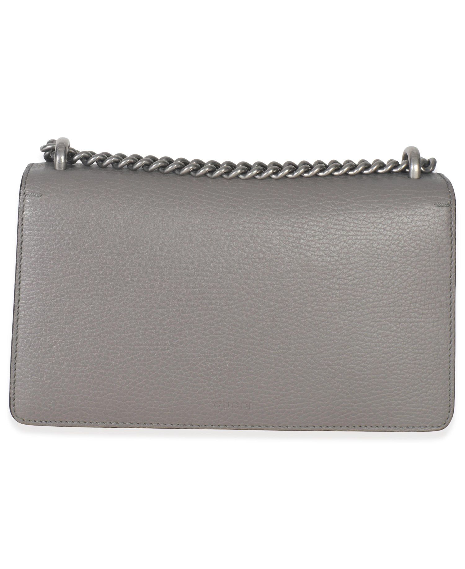 Dusty Grey Pebbled Calfskin Small Dionysus Shoulder Bag