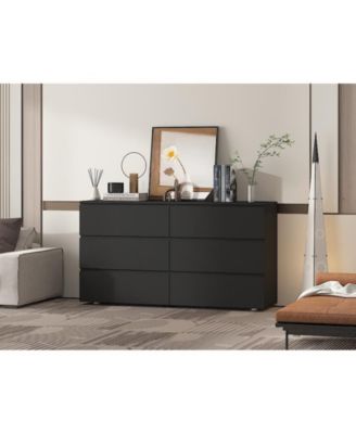 6-Drawers Wood Chest of Drawer Cabinet Organizer