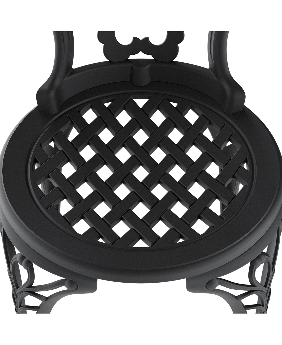 Clihome 2Pcs Patio Dining Chair Cast Aluminum Bistro Chairs with Frame