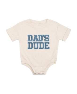 Baby Boys Dad's Dude Patch Short Sleeve Romper