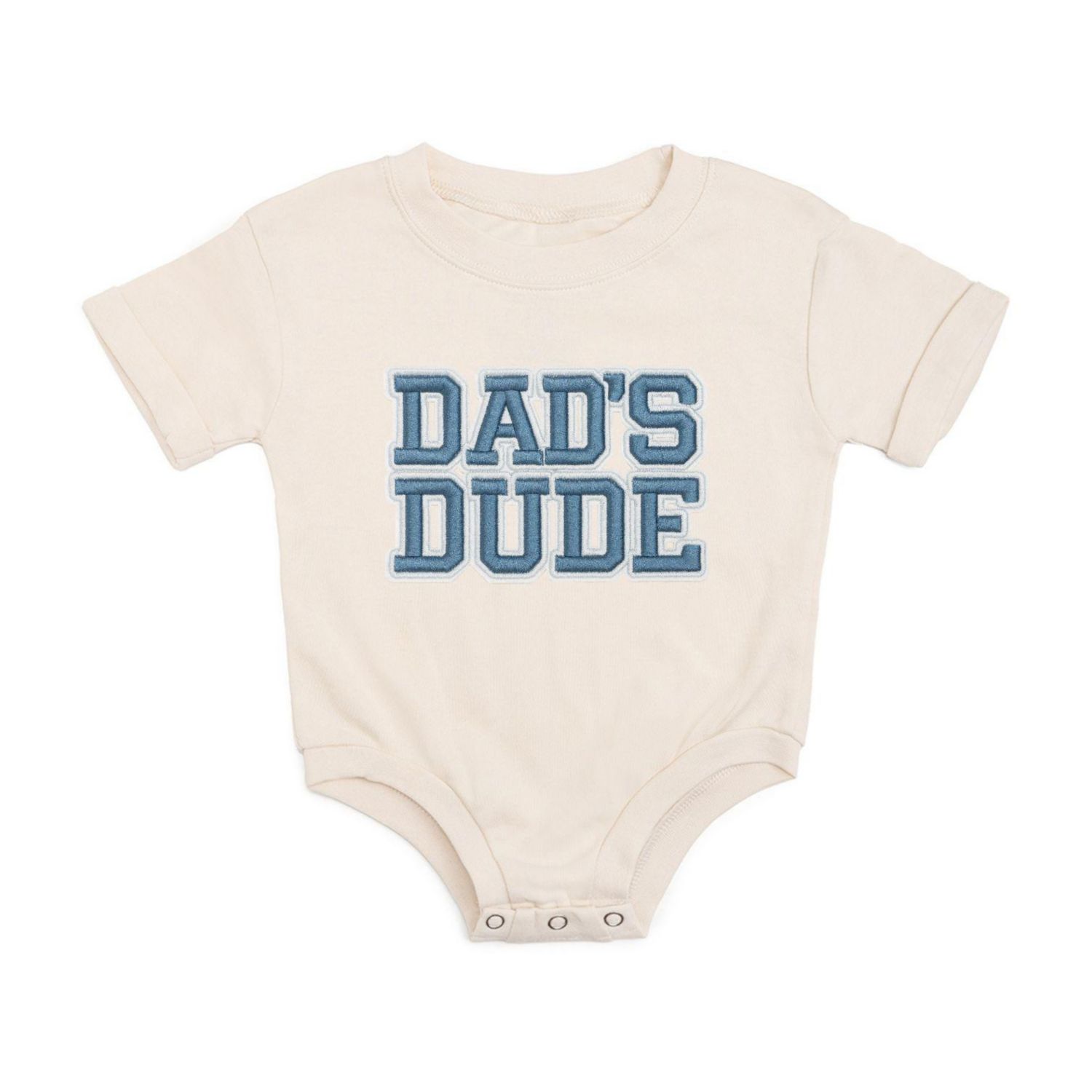 Baby Boys Dad's Dude Patch Short Sleeve Romper