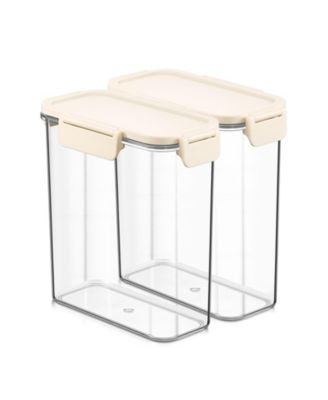 Airtight Food Storage Container – Clear Stackable Canister for Pantry, Rice, Pasta, Cereal and Snacks