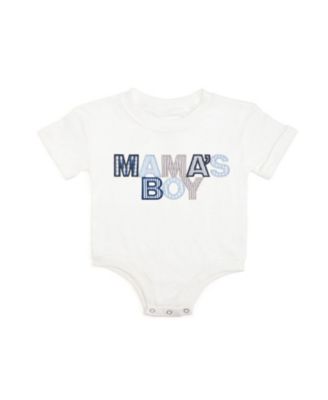 Baby Boys Mama's Patchwork Short Sleeve Romper