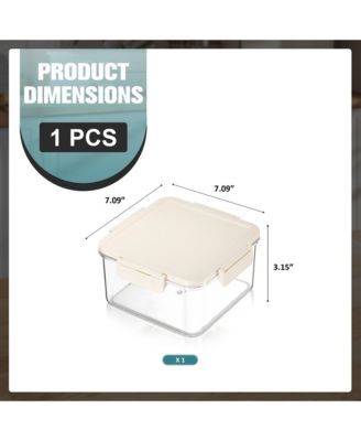 Airtight Food Storage Container – Clear Stackable Canister for Pantry, Rice, Pasta, Cereal and Snacks