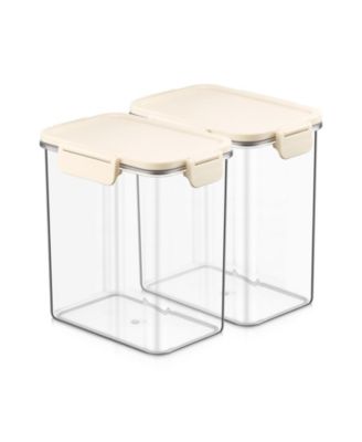 Airtight Food Storage Container – Clear Stackable Canister for Pantry, Rice, Pasta, Cereal and Snacks