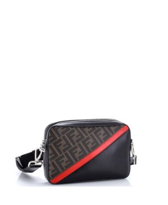 Small Camera Case Bag Zucca Coated Canvas and Leather