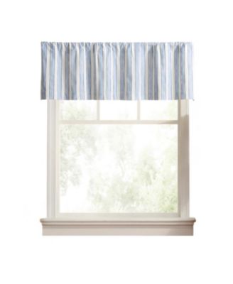Saratoga Stripe 100% Cotton Tailored Rod Pocket Valance 50" x 16"