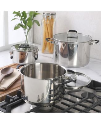 Silverbolt 6 Piece Stackable Space-Saving Dutch Oven Sauce Pan Cookware Set