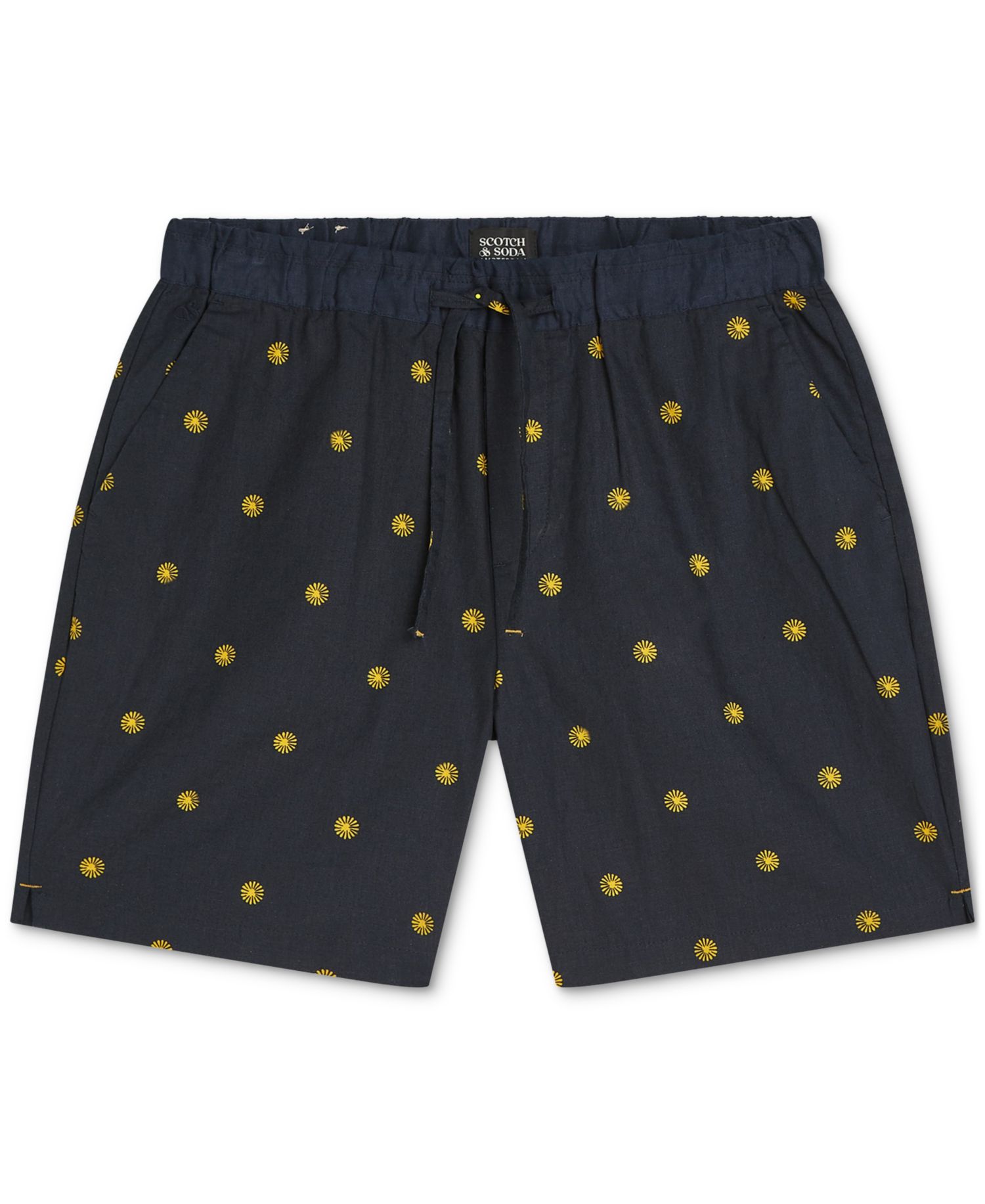 Men's Linen Blend Printed Shorts