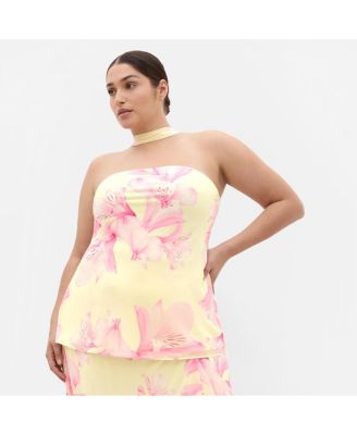 Women's Soiree Print Frill Detail Top