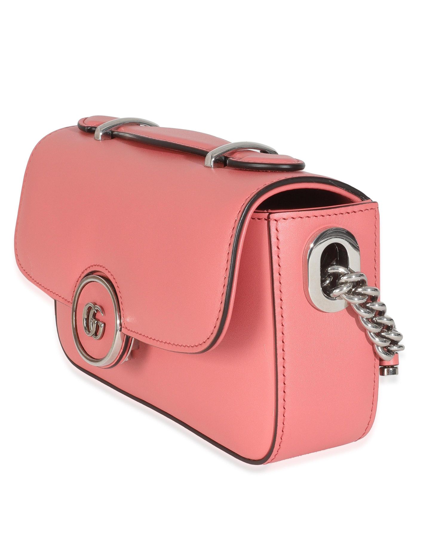 Pink Senna Calfskin Petite GG Top Handle Shoulder Bag