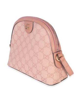 Pink GG Canvas Small Dome Ophidia Crossbody Bag