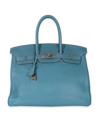 Bleu Jean Togo Birkin 35 PHW