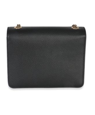 Black Dollar Calfskin Interlocking G Small Bag