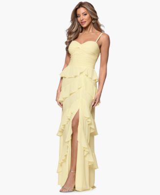 Petite Sleeveless Sweetheart Neck Long Gown