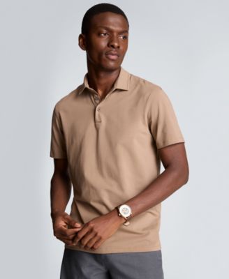 Men's Short-Sleeve Collared Slim-Fit Polo Shirt