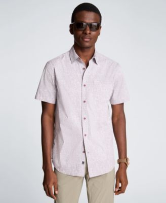 Men's Short-Sleeve Printed Slim Fit Shirt