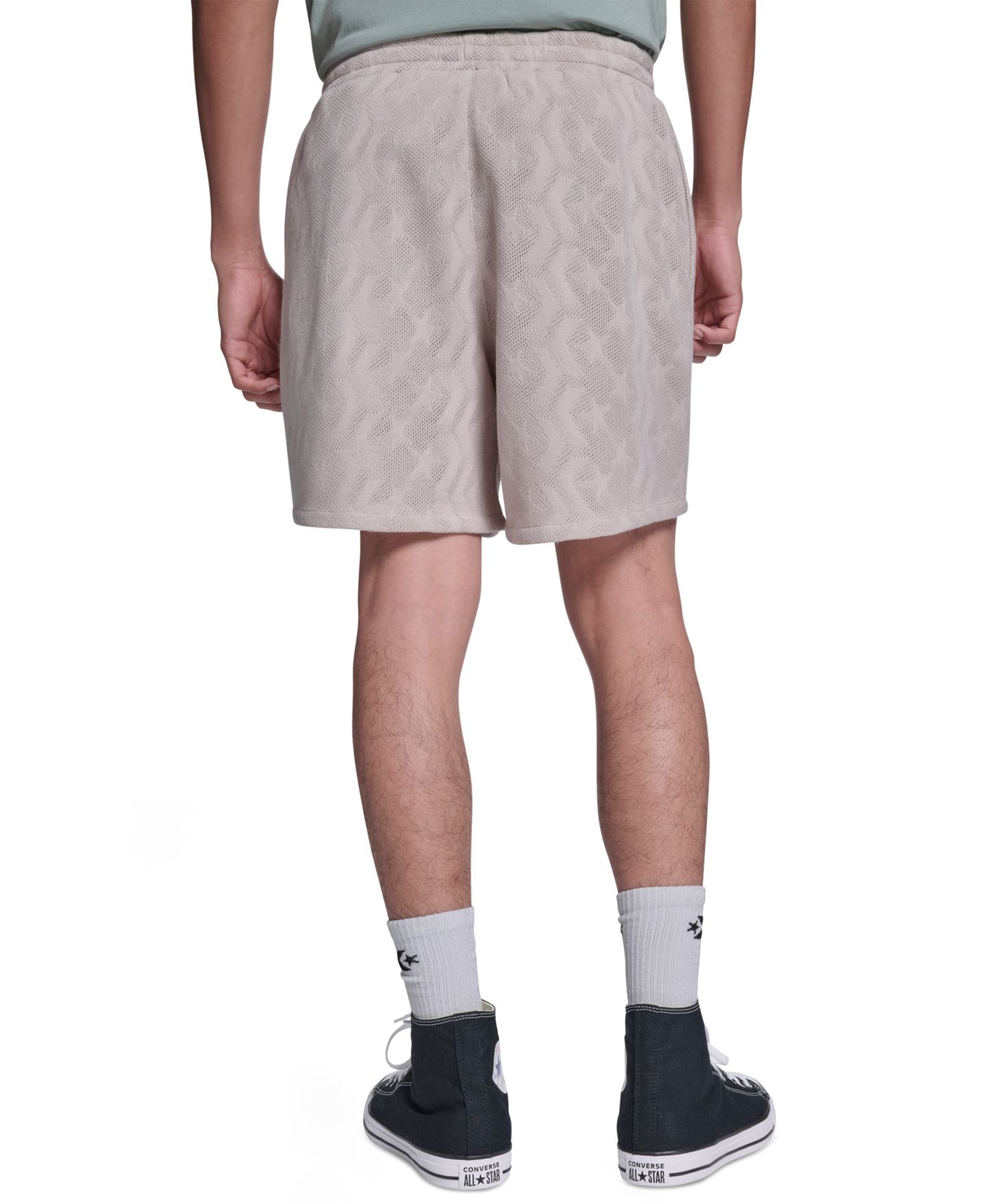 Мужские шорты Converse Chevron Crotchet Regular-Fit Pull-On, цвет: Экрю — фото 4