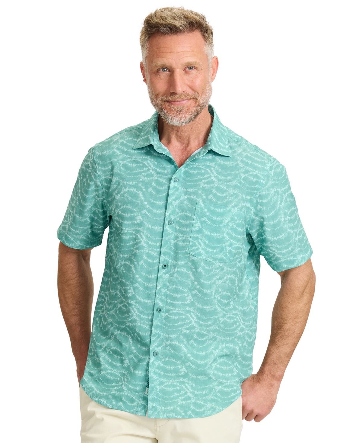 Tommy Bahama Men's Coast Tidal Mist Short-Sleeve Shirt - Aquifer