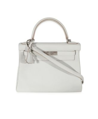 Pre-Owned Herm&egrave;s Gris Perle Togo Retourne Kelly 28 PHW