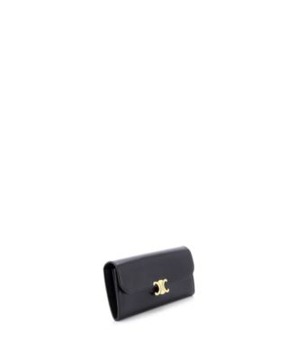 Long Triomphe Flap Wallet Leather
