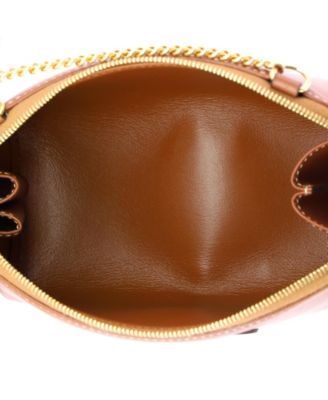 Cuir Triomphe Zip Around Chain Clutch Leather