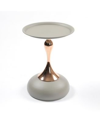 Mermaid Tail Coffee Table - Round Side Table, Modern Metal Pedestal for Living Room and Small Spaces