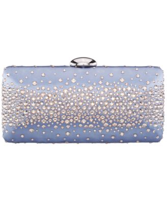 Crystal Scatter Pattern Minaudiere Small Clutch Handbag