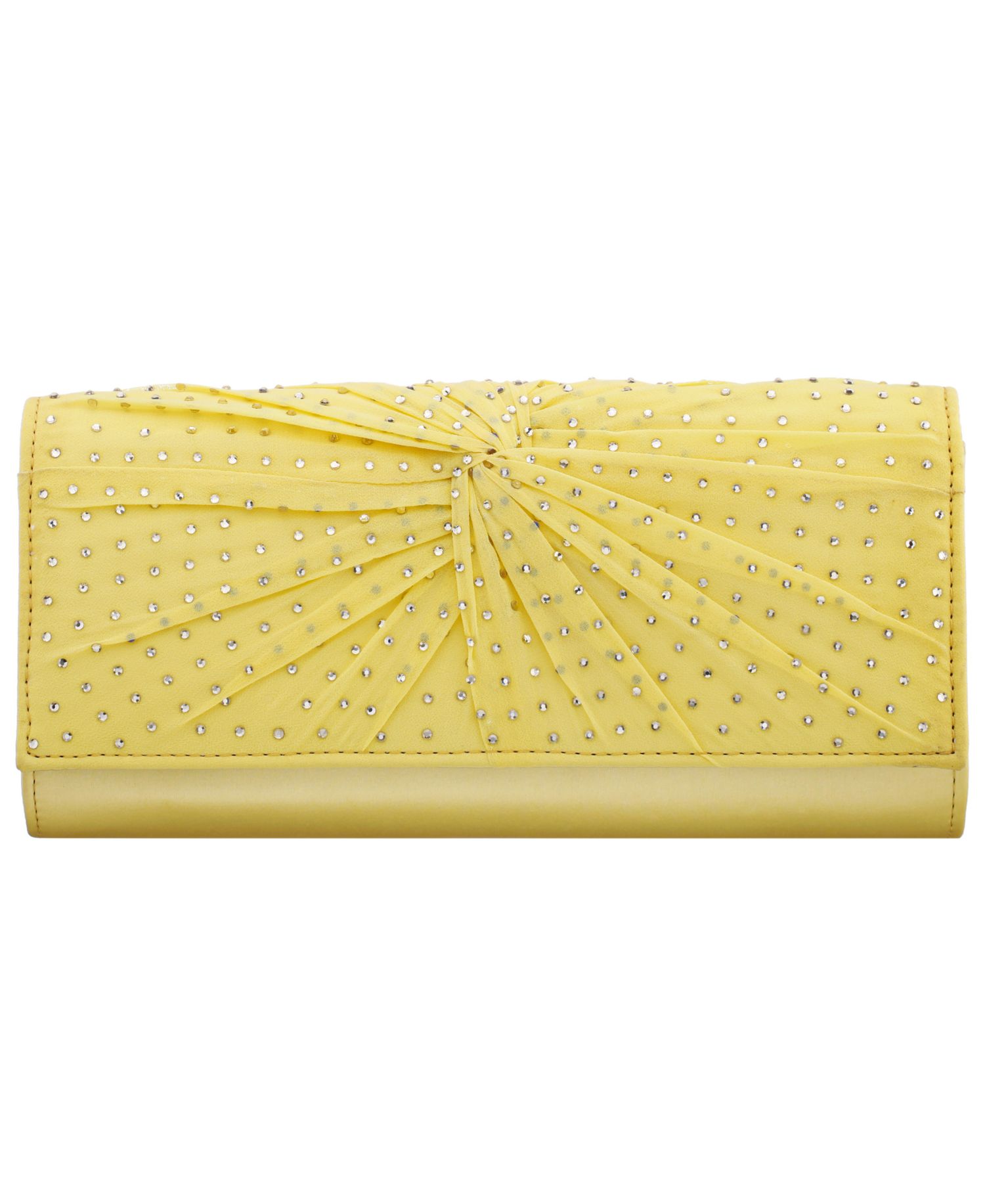 Unique Chiffon Twist Crystal Small Clutch Handbag