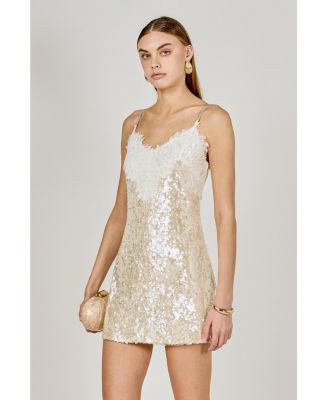 Women's Sequin Lace Mini Dress