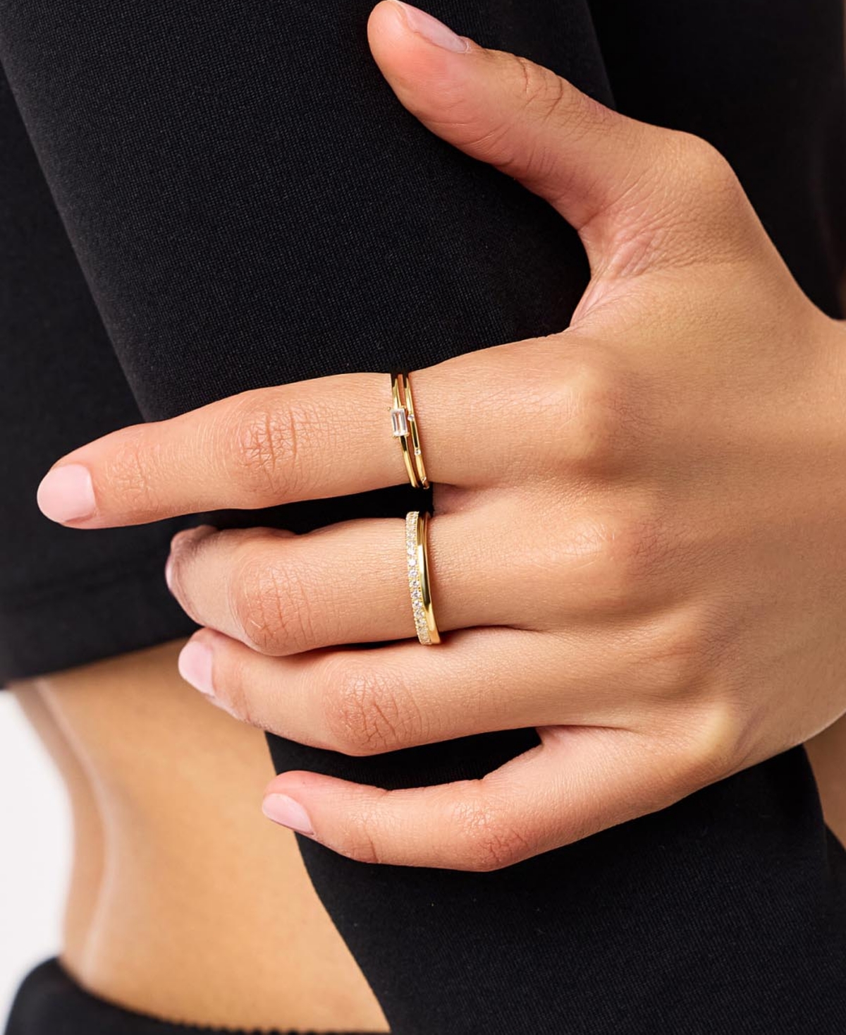 Ana Luisa Celine Double Cubic Zirconia Band Ring
