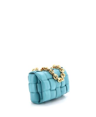 Cassette Chain Crossbody Bag Padded Maxi Intrecciato Leather