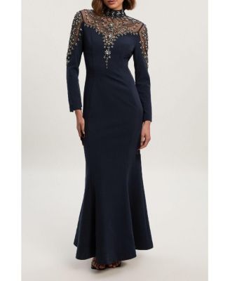 Women's Crystal Embellished Maxi Dress