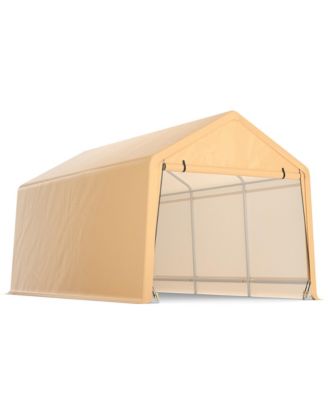 9x17 ft Heavy Duty Carport Canopy PE Car Tent Steel Outdoor Garage Shelter