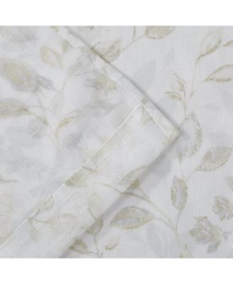 Cecily 2-Pack Linen Textured Metallic Light Filtering Grommet Curtain Panel Pair 38" x 84"