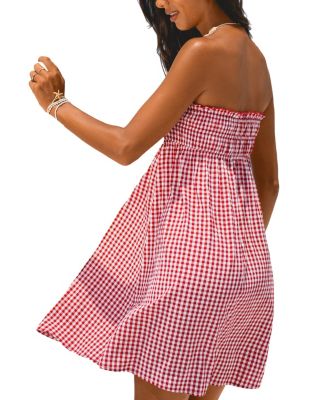 Women's Picnic Bound Gingham Mini Beach Dress