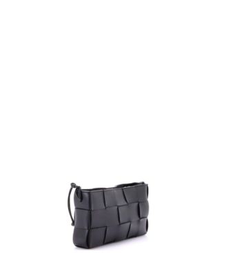 Cassette Pouch on Strap Maxi Intrecciato Leather